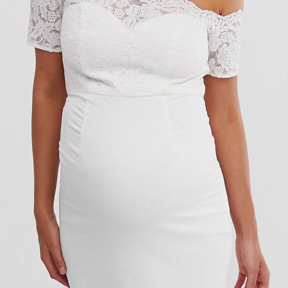 White maternity dress US 12 - Picture 2 of 3